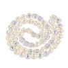 Electroplate Transparent Glass Beads Strands EGLA-Q136-02A-01-2