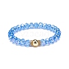 4Pcs 4 Style Glass & Rhinestone Beaded Stretch Bracelets Set for Women BJEW-JB08803-2