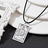 Tarot Card 201 Stainless Steel Pendant Necklaces NJEW-JN04496-05-2