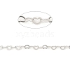 Rhodium Plated 925 Sterling Silver Flat Round Link Chains STER-NH0001-27B-P-2