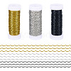 3 Rolls 3 Colors Iron Wavy Wires MW-TA0001-04-1