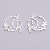 Alloy Open Back Bezel Pendants PALLOY-WH0072-89S-RS-1