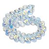 Electroplate Baking Paint Glass Beads Strands EGLA-K061-13A-AB08-2