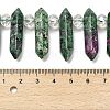 Natural Ruby in Zoisite Double Terminated Point Beads Strands G-H069-A08-01-4