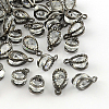 Teardrop Alloy Charms ZIRC-R007-038A-01-2