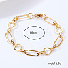 Stainless Steel Paperclip Chain & Heart Link Chain Bracelets for Women SU4878-4