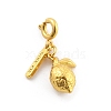 Brass Fruits Pendant Decoration HJEW-P020-01J-G-1