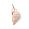 3Pcs Natural Shell Pendants PALLOY-JF03226-03-3