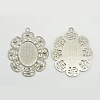 Alloy Pendant Cabochon Settings PALLOY-CJX88-P-LF-4