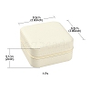 Imitation Leather Jewelry Zipper Box LBOX-T001-01A-4