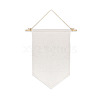 Linen Sublimation Blank Flag Wall Hanging Ornaments AJEW-WH0609-003-1