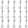 10Pcs Alloy Crystal Rhinestone Star European Dangle Charms MPDL-YW0001-06-1