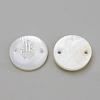 Freshwater Shell Links connectors SHEL-Q009-004P-2