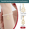 10Pcs Christmas Theme Brass Pendants KK-BBC0014-98-2