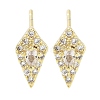 Brass Micro Pave Clear Cubic Zirconia Studs Earring EJEW-S217-G15-1