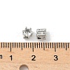 Brass Micro Pave Cubic Zirconia Beads KK-D386-09P-03-3