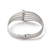 304 Stainless Steel & Teardrop Glass Hinged Bangles for Women BJEW-I315-18P-3