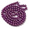 Spray Painted Glass Round Bead Strands X-DGLA-Q015-8mm-38-3