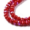 Electroplate Opaque Solid Color Glass Beads Strands EGLA-A034-P2mm-L04-3