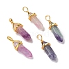 Natural Colorful Fluorite Pointed Pendants G-K329-68G-1