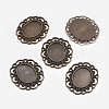 Tibetan Style Cabochon Setting TIBEP-EA079YKG-AB-FF-4