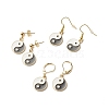 3 Pairs 3 Style Flat Round with Yin Yang Alloy Enamel Dangle Earrings & Stud & Leverback Earrings EJEW-JE04893-1