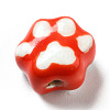 Handmade Printed Porcelain Beads PORC-F005-02C-2