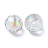 Half Rainbow Plated Glass Beads EGLA-P059-02B-HR02-2