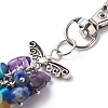 Handmade Lampwork Evil Eye Pendant Decoration HJEW-JM00773-01-4