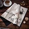 Coffee Theme Cotton and Linen Cup Mats AJEW-WH0201-017-5