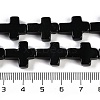 Natural Black Stone Beads Strands G-I369-A24-02-5