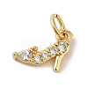 Brass Micro Pave Clear Cubic Zirconia Pendants KK-R162-016C-G-1