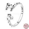 Giraffe 925 Sterling Silver Adjustable Cuff Rings for Women FS-WG500B7-01-5