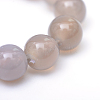 Round Natural Grey Agate Bead Strands X-G-R345-8mm-07-4