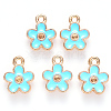 Alloy Pendant Rhinestone Settings X-ENAM-S121-098-2