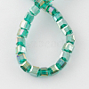 Electroplate Glass Beads Strands X-EGLA-R030-8x8mm-11-2