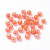 Pearlized Handmade Porcelain Round Beads X-PORC-S489-6mm-07-1