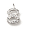 Ion Plating(IP) 304 Stainless Steel Micro Pave Cubic Zirconia Pendants STAS-H228-01P-08-1