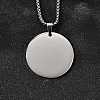 304 Stainless Steel Blank Pendant Necklaces NJEW-P329-04D-P-1