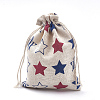 Polycotton(Polyester Cotton) Packing Pouches Drawstring Bags ABAG-S003-02C-2