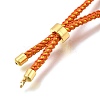 Braided Cotton Cord Slider Bracelet Making MAK-R001-01G-28-3