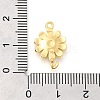 Brass Enamel Flower Links Connector Charms KK-C121-04G-02-3