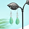 Teardrop Plating Acrylic Beads Dangle Earrings for Girl Women EJEW-JE04679-03-3