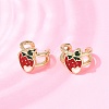 Brass Cuff Earrings EJEW-C186-02B-G-2