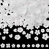 600Pcs 10 Styles Acrylic Bead Caps OACR-SC0002-37-1