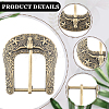 2Pcs 2 Colors Alloy Center Bar Buckles FIND-CL0001-52-6