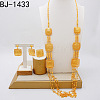 Multi-layer Alloy Pendant Necklacez & Stud Dangle Earrings & Cuff Ringz Sets WGFFF8E-05-1