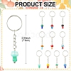10Pcs Lampwork Mushroom Pendant Keychain KEYC-FS00021-8