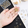 40Pcs 4 Styles 304 Stainless Steel Linking Rings STAS-HS0001-07-3