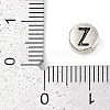 925 Sterling Silver Flat Round with Letter Beads LS-STER-G044-01AS-Z-3